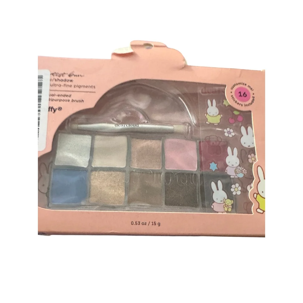 Dearcloud x Miffy Eyeshadow Palette 10 Shadows plus brush and Sticker Set